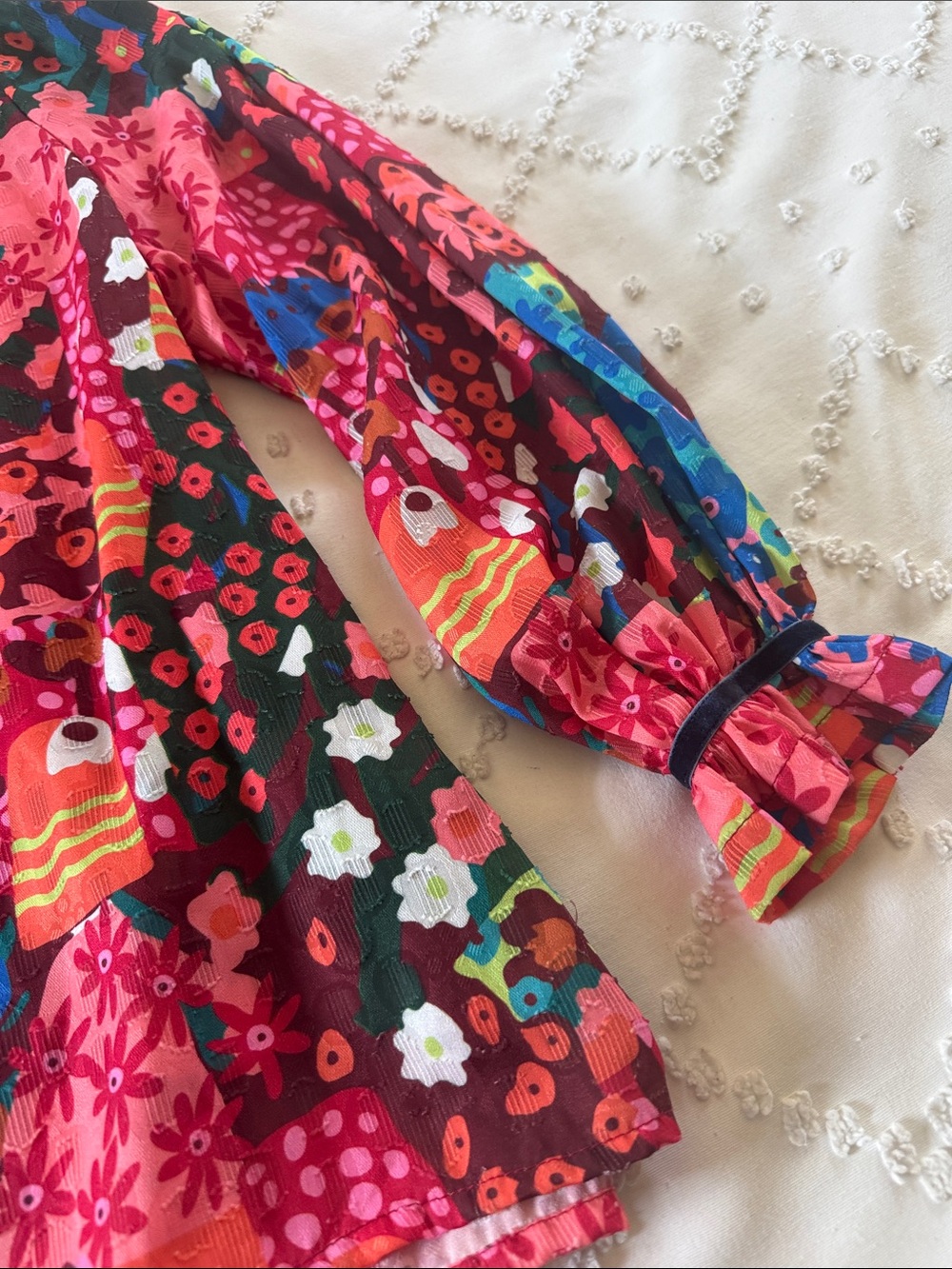 Rosalita McGee Women’s Floral Multicolor Long Sleeve Blouse Size XS - Picture 4 of 9